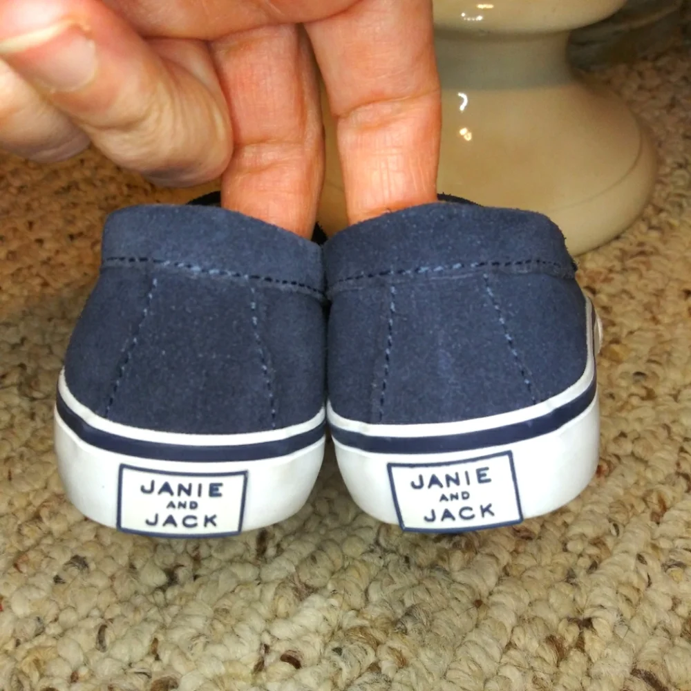 Janie And Jack Navy Suede Sneaker Loafers